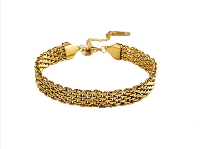 Women's Chain Bracelet Business Casual Golden Silver Metal Bracelet