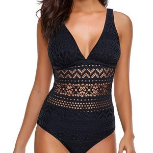 High Waist Hollow Lace Bikini