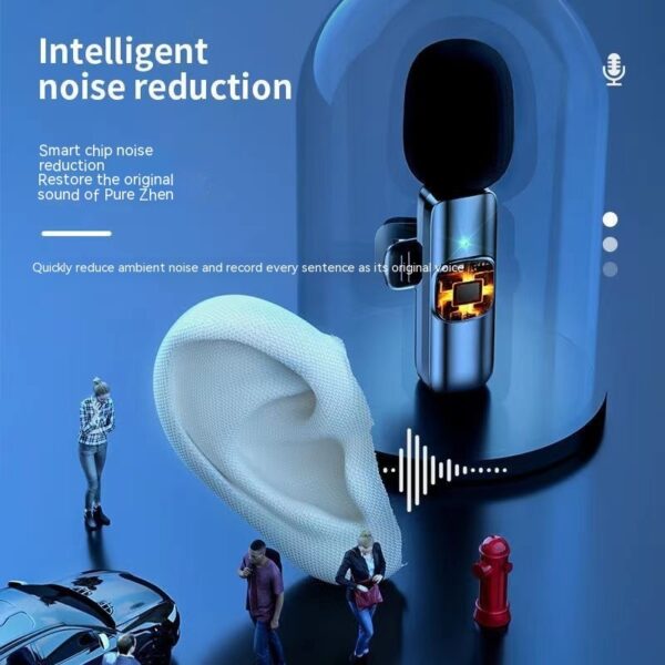 Wireless Collar Clip Microphone Intelligent Noise Reduction - Image 4