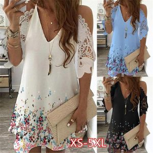 Women's Suspender Type Sleeveless V-neck A-line Skirt