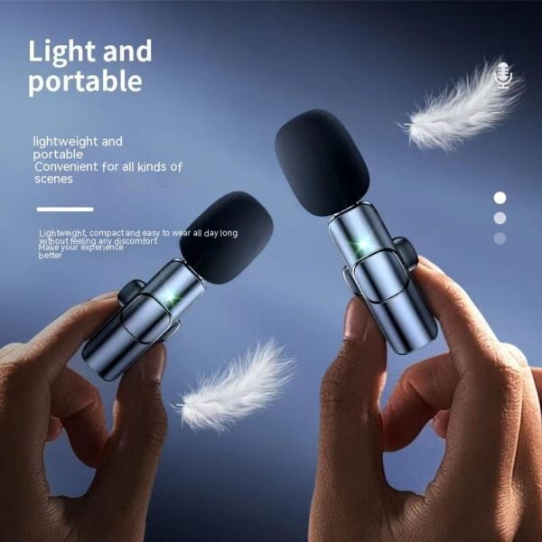 Wireless Collar Clip Microphone Intelligent Noise Reduction