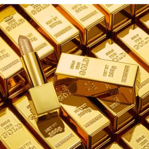 Fashionable Shiny Gold Powder Lipstick