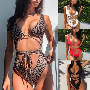 High Waist Banded Bikini Swimsuit