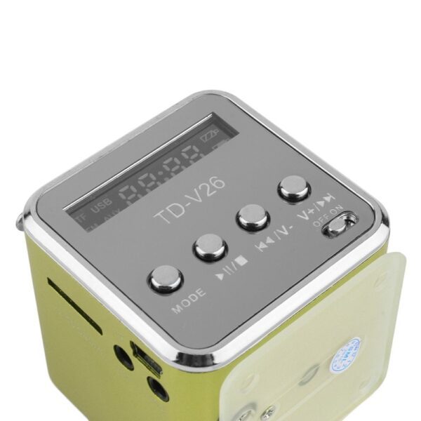 TD-V26 Portable Speaker Mini FM Radio Receiver MP3 Music Player LCDMicro SD TF Music - Image 4
