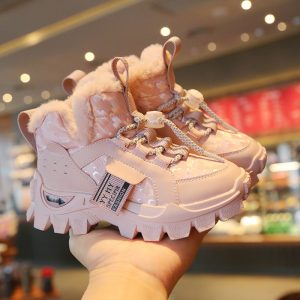 Fashionable And Simple Children's Fur Snow Boots