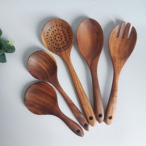 Non Stick Pan And Non Lacquered Wooden Rice Spoon Set