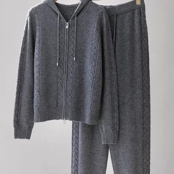 Temperament Leisure Twist Zipper Hooded Suits - Image 3