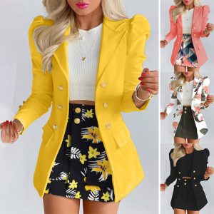 Women's Solid Color Casual Suits