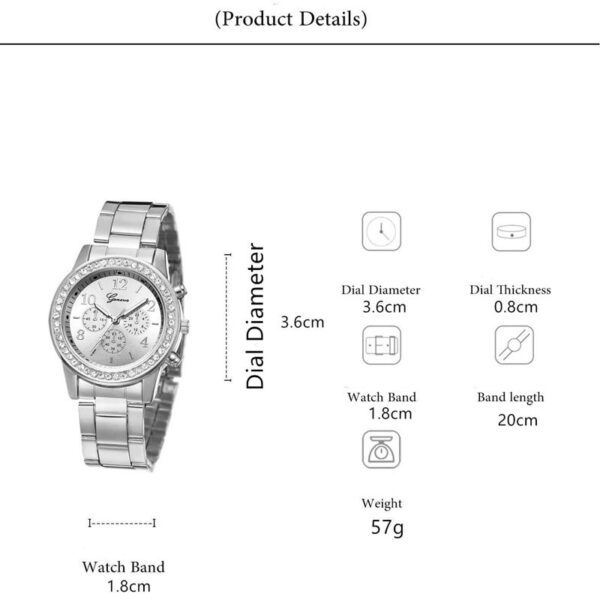 Luxury All March Diamond Big Rhinestone Women's watch - Image 7