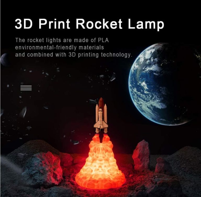 3D Print Rocket Space Shuttle Lamp