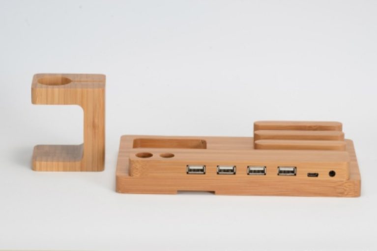 Wooden bracket multi-function flat cell phone base - Image 5