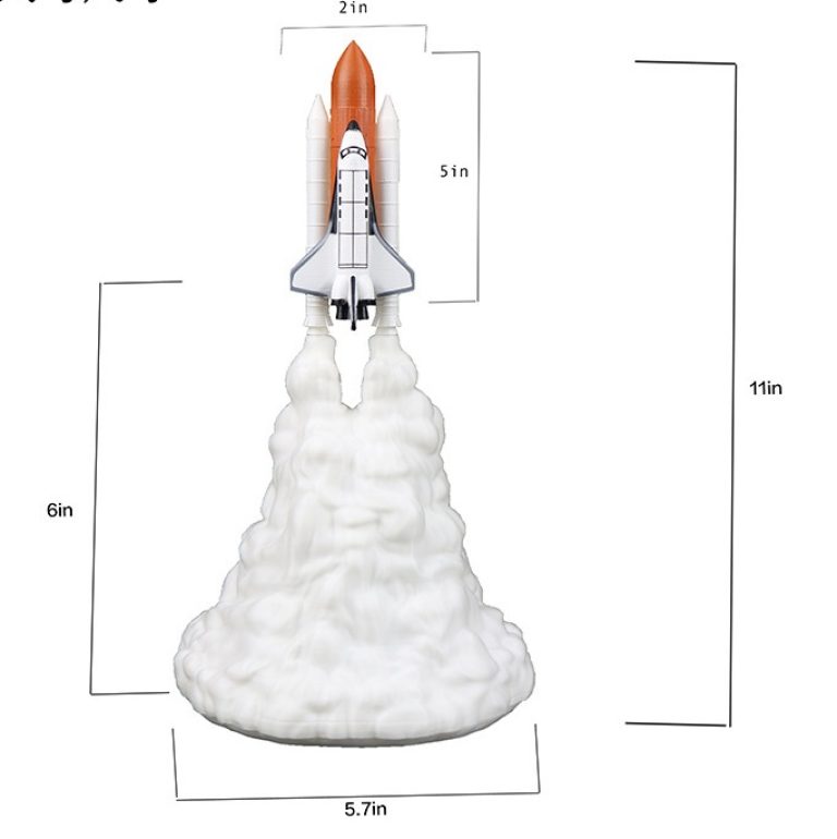 3D Print Rocket Space Shuttle Lamp - Image 9