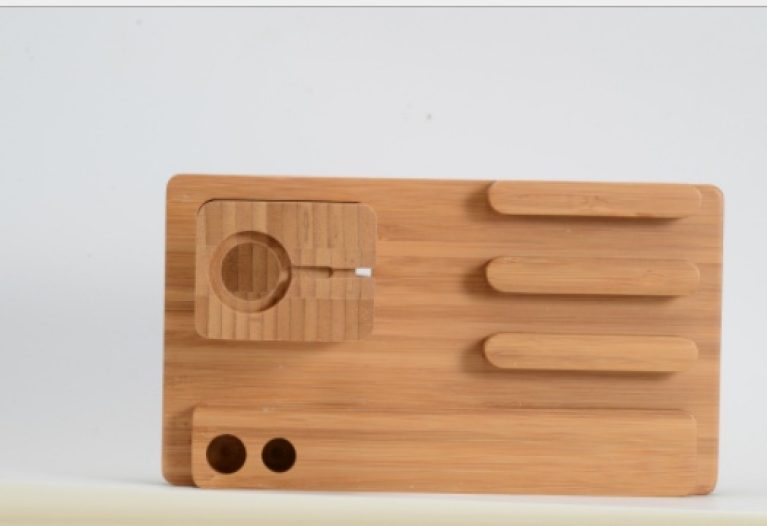Wooden bracket multi-function flat cell phone base - Image 4