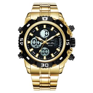 Electronic double display quartz watch