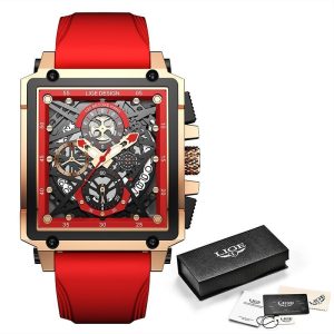 Men's Square Multifunction Chronograph Watch