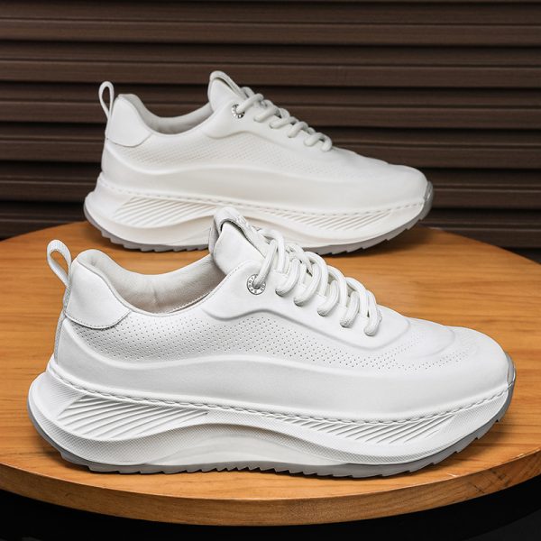 Men's Thick Soled Sports Shoes - Casual Breathable Sneakers, Lace-Up Dad Shoes for Everyday Wear - Image 7