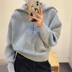 Women's Casual Neck Wool Blend Knit Sweater
