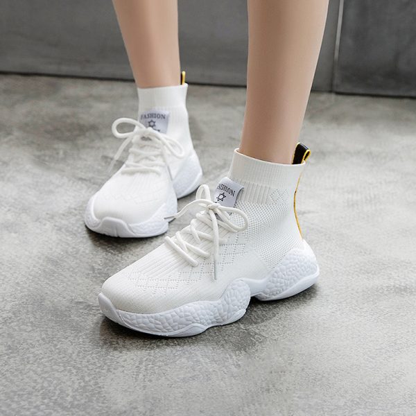 Women's Korean-Style Thick-Soled Mesh Sneakers - Breathable Casual Shoes - Image 3