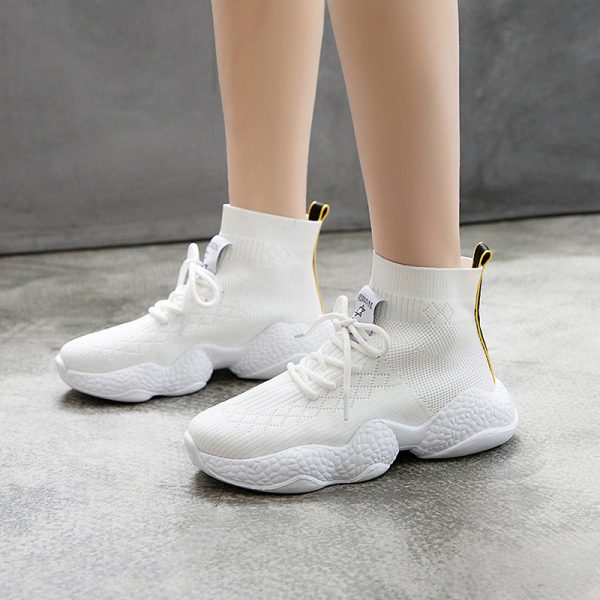 Women's Korean-Style Thick-Soled Mesh Sneakers - Breathable Casual Shoes - Image 6