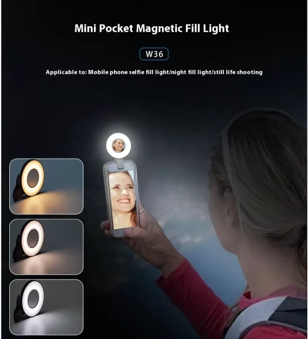 ProLight W36 - Portable 36LED Fill-In Light for Mobile Phone Live Broadcast, Makeup, and Selfie - Image 7