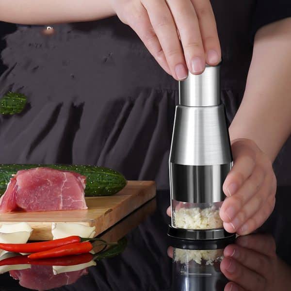 Manual Garlic Crusher, Onion Chopper, and Vegetable Chopper - 3-in-1 Kitchen Gadget - Image 5