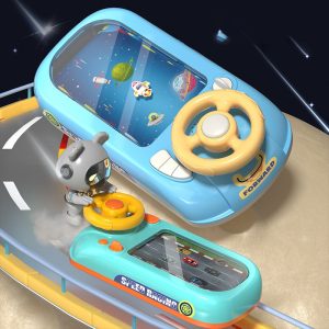 Kids' Interactive Driving Simulator Toy - Electric Desktop Game Console with Puzzle