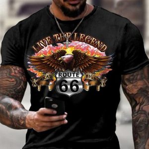 Men's Loose Retro Fashion Letter Print T-Shirt - Casual Graphic Tee