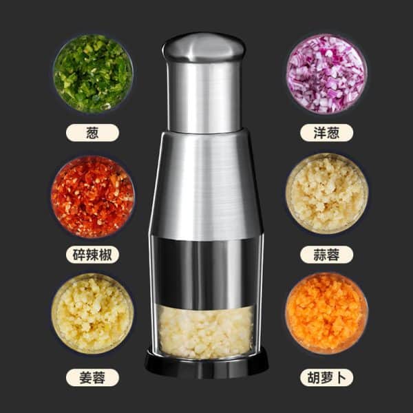 Manual Garlic Crusher, Onion Chopper, and Vegetable Chopper - 3-in-1 Kitchen Gadget - Image 7