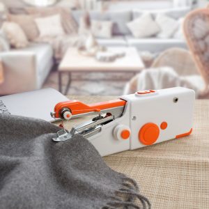 Portable Mini Hand Sewing Machine - Quick, Handy, and Cordless for Sewing Needlework, Clothes, and Household Fabrics