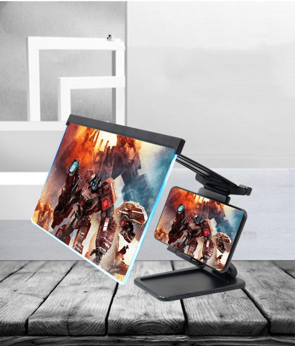 3D Mobile Phone Screen Amplifier - Compatible with Apple 12-inch Devices, Folding Shading Magnifier with Cellphone Holder - Image 9