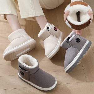 Rechargeable Electric Heating Shoes - Warm Winter Foot Warmer with Temperature Regulation