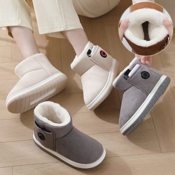 Rechargeable Electric Heating Shoes - Warm Winter Foot Warmer with Temperature Regulation
