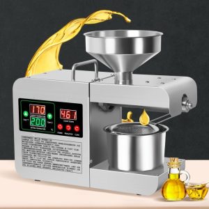 Stainless Steel Oil Press Machine for Hot & Cold Oil Extraction with Temperature Control