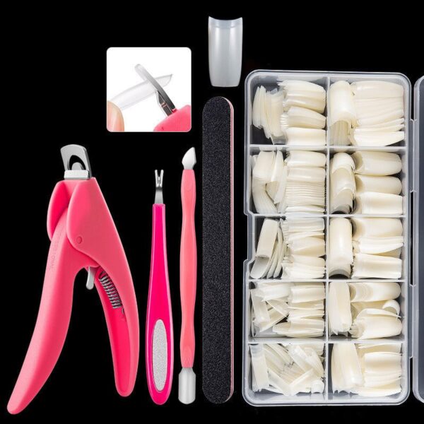 500 Pcs French Nail Tips, Pre-Glued Nail Art Extensions