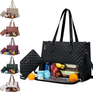 Women's Thermal Insulation Lunch Tote Bag - Quilted Crossbody Handbag