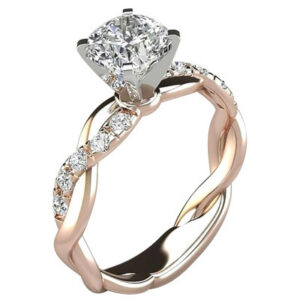 Princess Square Diamond Ring - Luxury Cubic Zirconia Engagement Ring for Women