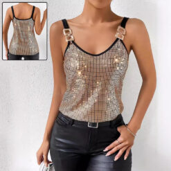 Women's Summer Sequined Suspender Chain Vest Top