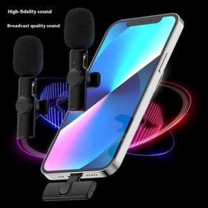 Collar Clip Microphone - Wireless Lavalier Mic for Outdoor Video Recording, Vlogging, and YouTube