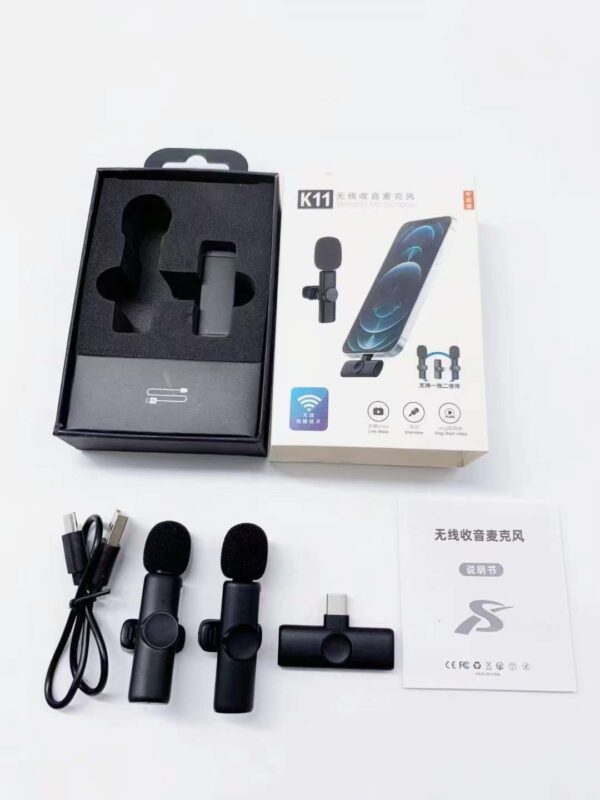 Collar Clip Microphone - Wireless Lavalier Mic for Outdoor Video Recording, Vlogging, and YouTube - Image 5