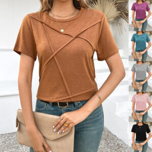 Men's Solid Color Short Sleeve Casual T-Shirt