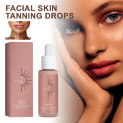 Dark Bronzer Self-Tanning Serum Drops - Face & Body Tanning Serum for Outdoor & Tanning Bed Use