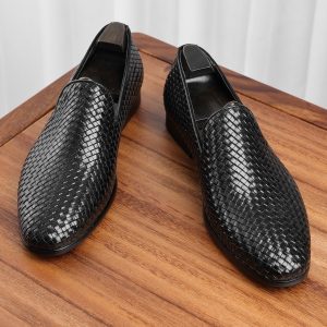 Men's Cowhide Leather Slip-On Shoes | Business Casual Footwear