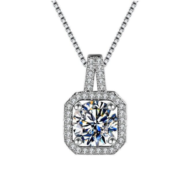 Elegant Square Diamond Ring Set - Earrings, Necklace, Ornament - Image 3