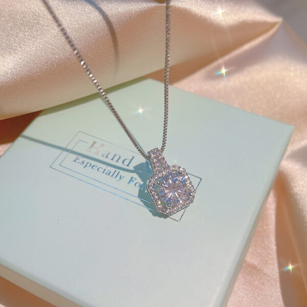 Elegant Square Diamond Ring Set - Earrings, Necklace, Ornament - Image 5