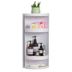 Adhesive Shower Shelf Rotating Punch-Free Shower Corner Shelf