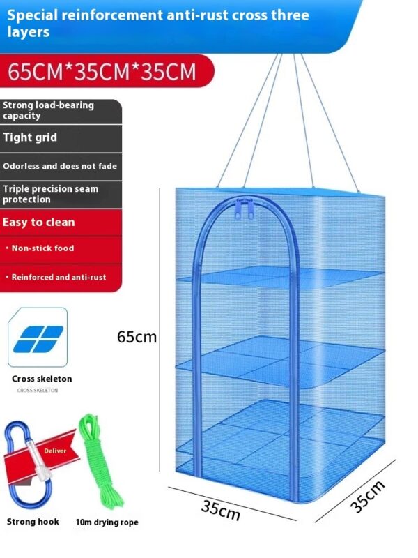 Household Large Net Rack Folding Fish Drying Stand - Multi-Purpose Drying Net - Image 2
