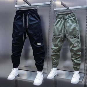 Trendy Multi-Pocket Ankle Banded Slacks Sports Loose Harem Pants