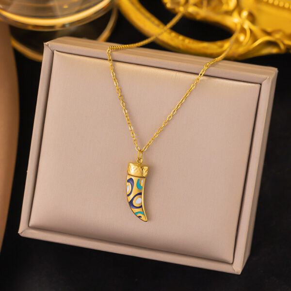 LaCorne Titanium Steel Earrings & Necklace Set - Image 2