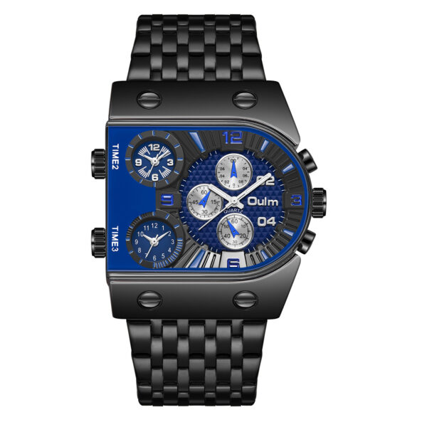 Multi-time Zone Large Dial Luminous Men's Watch - Image 8