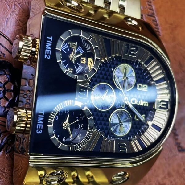 Multi-time Zone Large Dial Luminous Men's Watch - Image 10